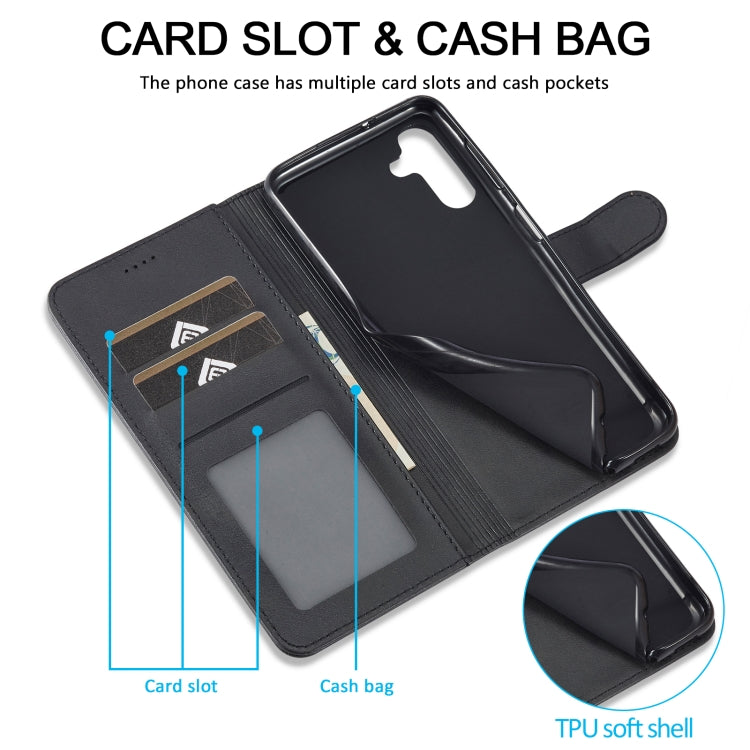 LC.IMEEKE Calf Texture Leather Phone Case, For Samsung Galaxy S24 FE 5G