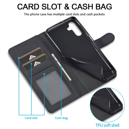 LC.IMEEKE Calf Texture Leather Phone Case, For Samsung Galaxy S24 FE 5G