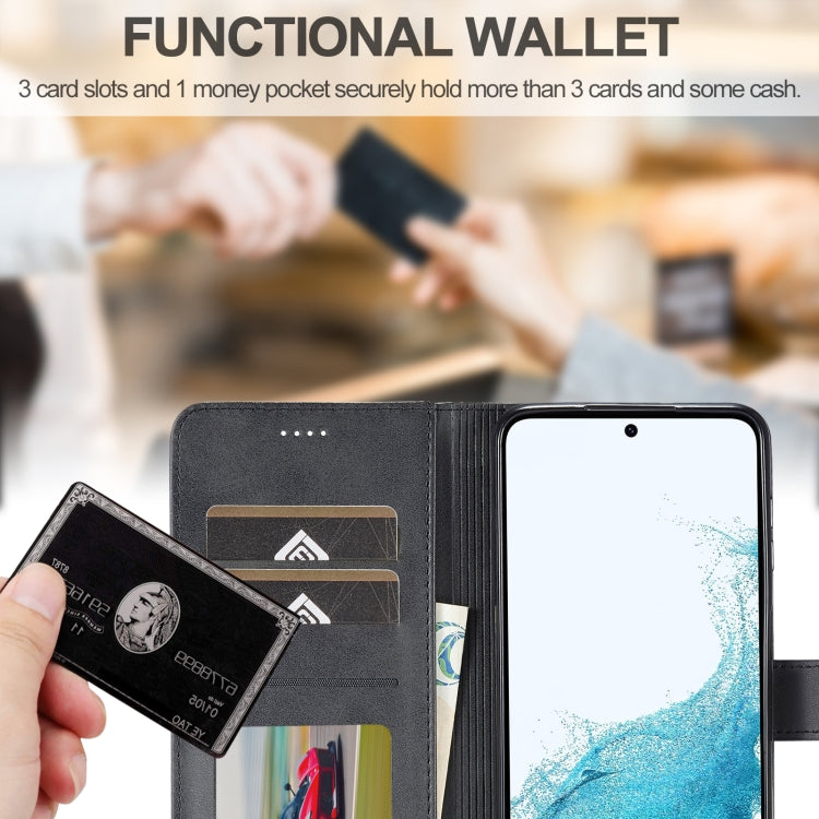 LC.IMEEKE Calf Texture Leather Phone Case, For Samsung Galaxy S24 FE 5G