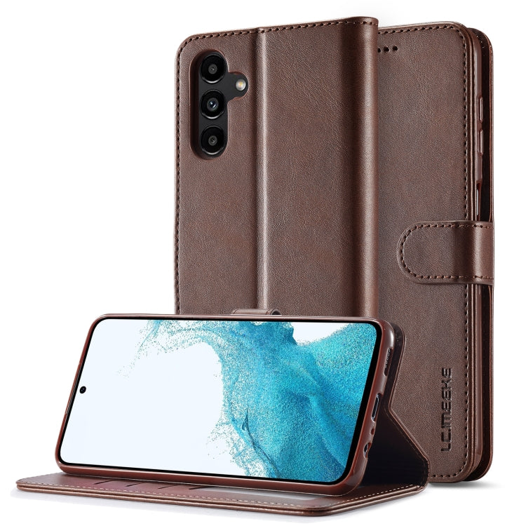 LC.IMEEKE Calf Texture Leather Phone Case, For Samsung Galaxy S26+ 5G, For Samsung Galaxy S26 Ultra 5G, For Samsung Galaxy S26 5G, For Samsung Galaxy S25 FE 5G, For Samsung Galaxy S25 Edge 5G, For Samsung Galaxy S25 5G, For Samsung Galaxy S25+ 5G      ...