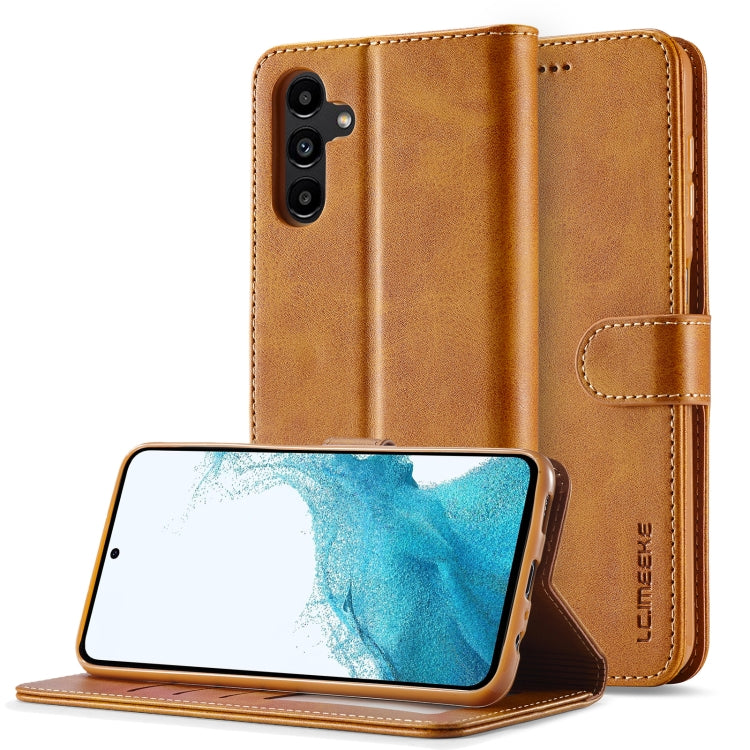 LC.IMEEKE Calf Texture Leather Phone Case, For Samsung Galaxy S26+ 5G, For Samsung Galaxy S26 Ultra 5G, For Samsung Galaxy S26 5G, For Samsung Galaxy S25 FE 5G, For Samsung Galaxy S25 Edge 5G, For Samsung Galaxy S25 5G, For Samsung Galaxy S25+ 5G      ...
