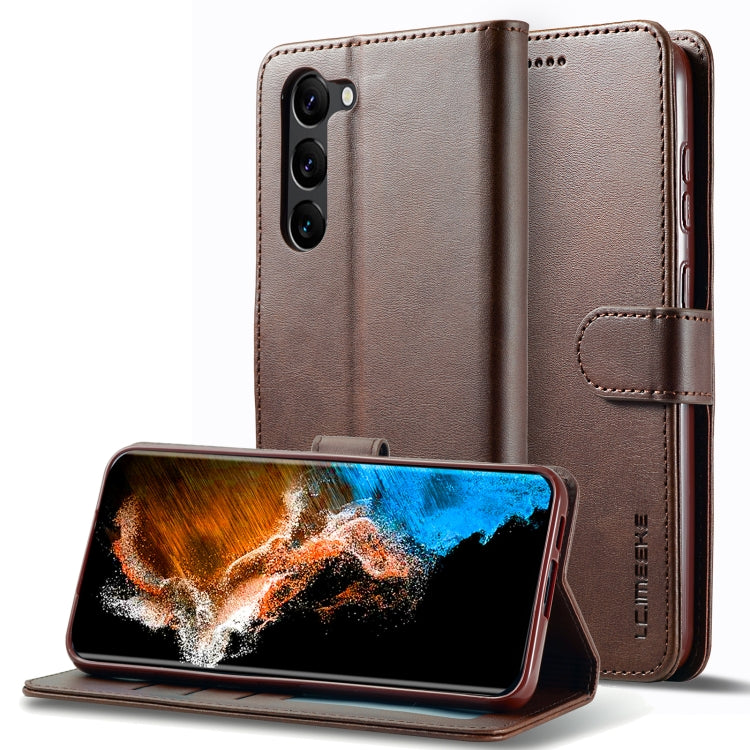 LC.IMEEKE Calf Texture Leather Phone Case, For Galaxy S26 FE 5G, For Samsung Galaxy S26+ 5G, For Samsung Galaxy S26 Ultra 5G, For Samsung Galaxy S26 5G, For Samsung Galaxy S25 FE 5G, For Samsung Galaxy S25 Edge 5G, For Samsung Galaxy S25 5G            ...
