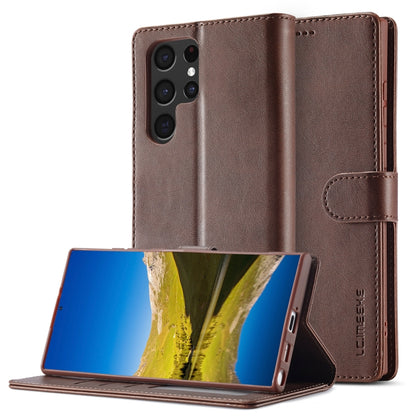 LC.IMEEKE Calf Texture Leather Phone Case, For Galaxy S26 FE 5G, For Samsung Galaxy S26+ 5G, For Samsung Galaxy S26 Ultra 5G, For Samsung Galaxy S26 5G, For Samsung Galaxy S25 FE 5G, For Samsung Galaxy S25 Edge 5G, For Samsung Galaxy S25 5G            ...