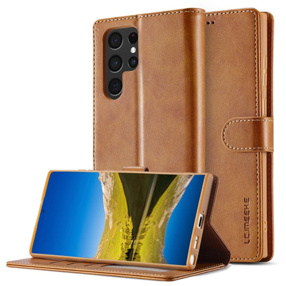 LC.IMEEKE Calf Texture Leather Phone Case, For Galaxy S26 FE 5G, For Samsung Galaxy S26+ 5G, For Samsung Galaxy S26 Ultra 5G, For Samsung Galaxy S26 5G, For Samsung Galaxy S25 FE 5G, For Samsung Galaxy S25 Edge 5G, For Samsung Galaxy S25 5G            ...