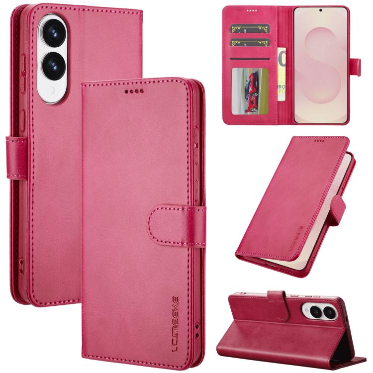 LC.IMEEKE Calf Texture Leather Phone Case, For Galaxy S26 FE 5G, For Samsung Galaxy S26+ 5G, For Samsung Galaxy S26 Ultra 5G, For Samsung Galaxy S26 5G, For Samsung Galaxy S25 FE 5G, For Samsung Galaxy S25 Edge 5G, For Samsung Galaxy S25 5G            ...