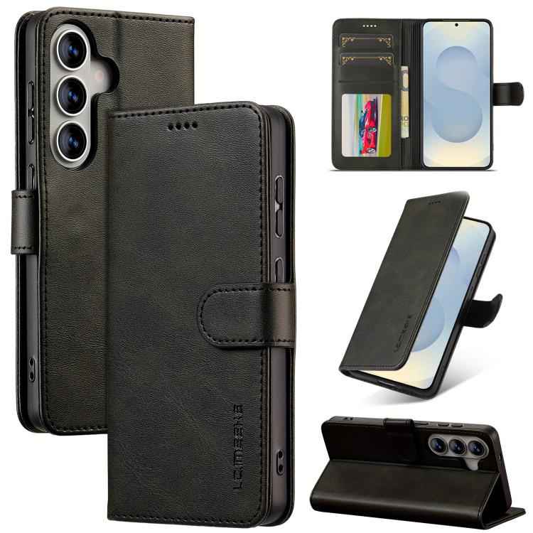 LC.IMEEKE Calf Texture Leather Phone Case, For Samsung Galaxy S26+ 5G, For Samsung Galaxy S26 Ultra 5G, For Samsung Galaxy S26 5G, For Samsung Galaxy S25 FE 5G, For Samsung Galaxy S25 Edge 5G, For Samsung Galaxy S25 5G, For Samsung Galaxy S25+ 5G      ...