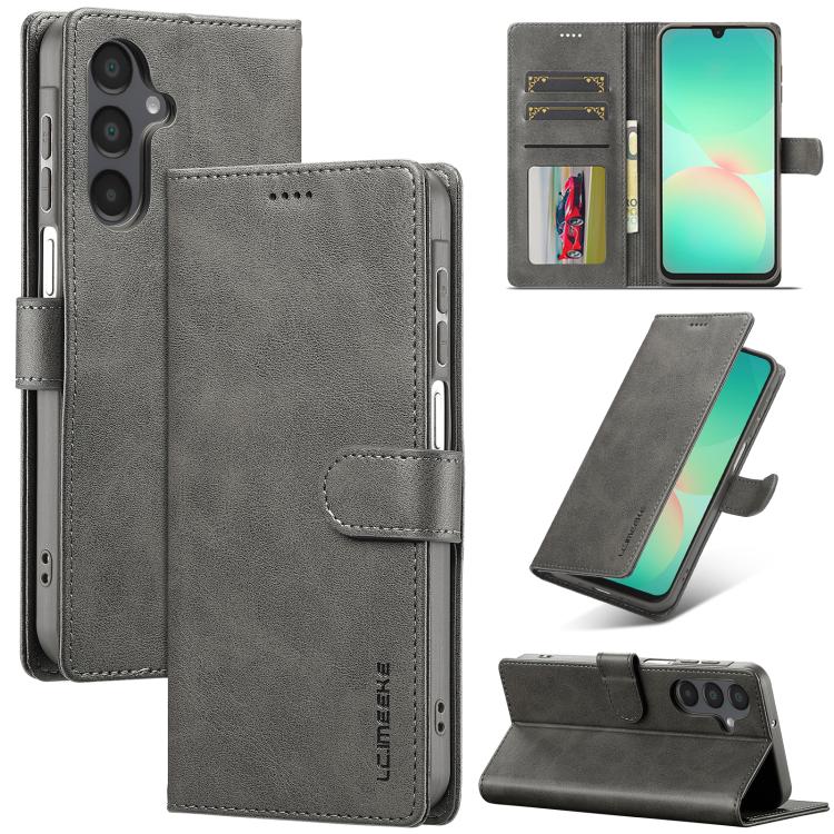 LC.IMEEKE Calf Texture Leather Phone Case, For Galaxy S26 FE 5G, For Samsung Galaxy S26+ 5G, For Samsung Galaxy S26 Ultra 5G, For Samsung Galaxy S26 5G, For Samsung Galaxy S25 FE 5G, For Samsung Galaxy S25 Edge 5G, For Samsung Galaxy S25 5G            ...