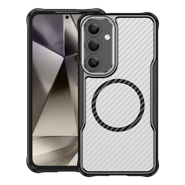 Carbon Fiber Texture MagSafe Translucent Phone Case, For Samsung Galaxy S26+ 5G, For Samsung Galaxy S26 Edge 5G, For Samsung Galaxy S26 Ultra 5G, For Samsung Galaxy S26 5G, For Samsung Galaxy S25 FE 5G, For Samsung Galaxy S25 5G                        ...