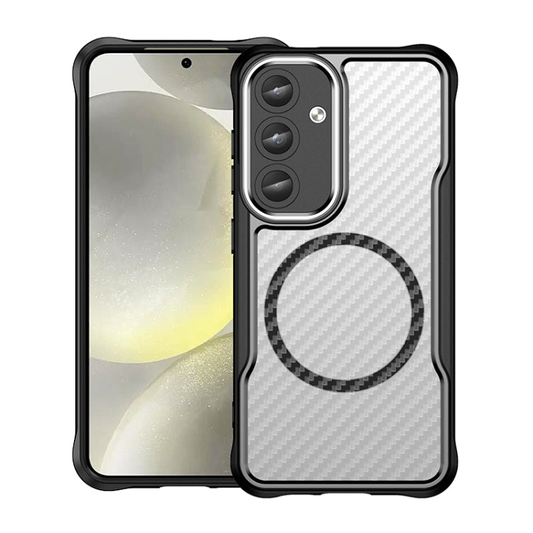 Carbon Fiber Texture MagSafe Translucent Phone Case, For Samsung Galaxy S26+ 5G, For Samsung Galaxy S26 Edge 5G, For Samsung Galaxy S26 Ultra 5G, For Samsung Galaxy S26 5G, For Samsung Galaxy S25 FE 5G, For Samsung Galaxy S25 5G                        ...