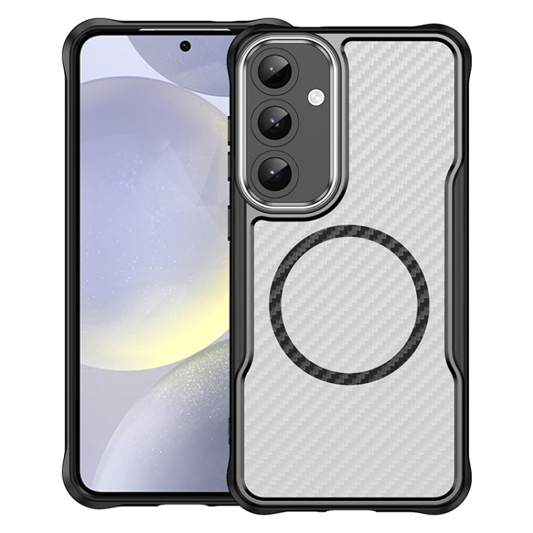 Carbon Fiber Texture MagSafe Translucent Phone Case, For Samsung Galaxy S26+ 5G, For Samsung Galaxy S26 Edge 5G, For Samsung Galaxy S26 Ultra 5G, For Samsung Galaxy S26 5G, For Samsung Galaxy S25 FE 5G, For Samsung Galaxy S25 5G                        ...