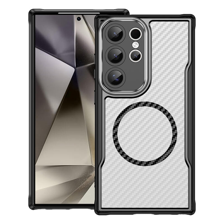 Carbon Fiber Texture MagSafe Translucent Phone Case, For Samsung Galaxy S26+ 5G, For Samsung Galaxy S26 Edge 5G, For Samsung Galaxy S26 Ultra 5G, For Samsung Galaxy S26 5G, For Samsung Galaxy S25 FE 5G, For Samsung Galaxy S25 5G                        ...