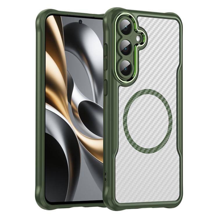 Carbon Fiber Texture MagSafe Translucent Phone Case, For Samsung Galaxy S26+ 5G, For Samsung Galaxy S26 Edge 5G, For Samsung Galaxy S26 Ultra 5G, For Samsung Galaxy S26 5G, For Samsung Galaxy S25 FE 5G, For Samsung Galaxy S25 5G                        ...