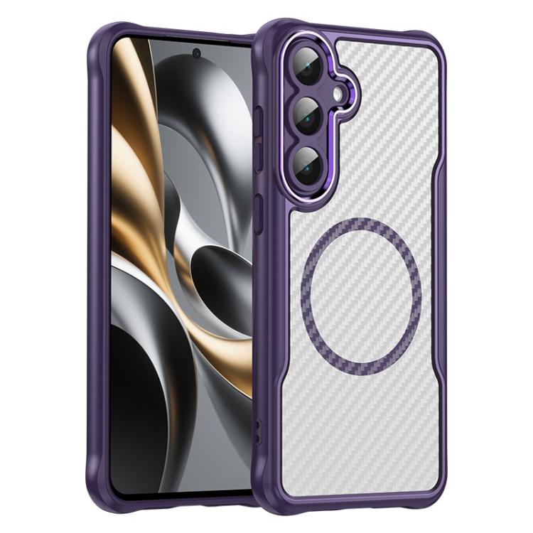 Carbon Fiber Texture MagSafe Translucent Phone Case, For Samsung Galaxy S26+ 5G, For Samsung Galaxy S26 Edge 5G, For Samsung Galaxy S26 Ultra 5G, For Samsung Galaxy S26 5G, For Samsung Galaxy S25 FE 5G, For Samsung Galaxy S25 5G                        ...