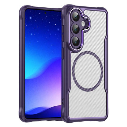 Carbon Fiber Texture MagSafe Translucent Phone Case, For Samsung Galaxy S26+ 5G, For Samsung Galaxy S26 Edge 5G, For Samsung Galaxy S26 Ultra 5G, For Samsung Galaxy S26 5G, For Samsung Galaxy S25 FE 5G, For Samsung Galaxy S24 FE 5G