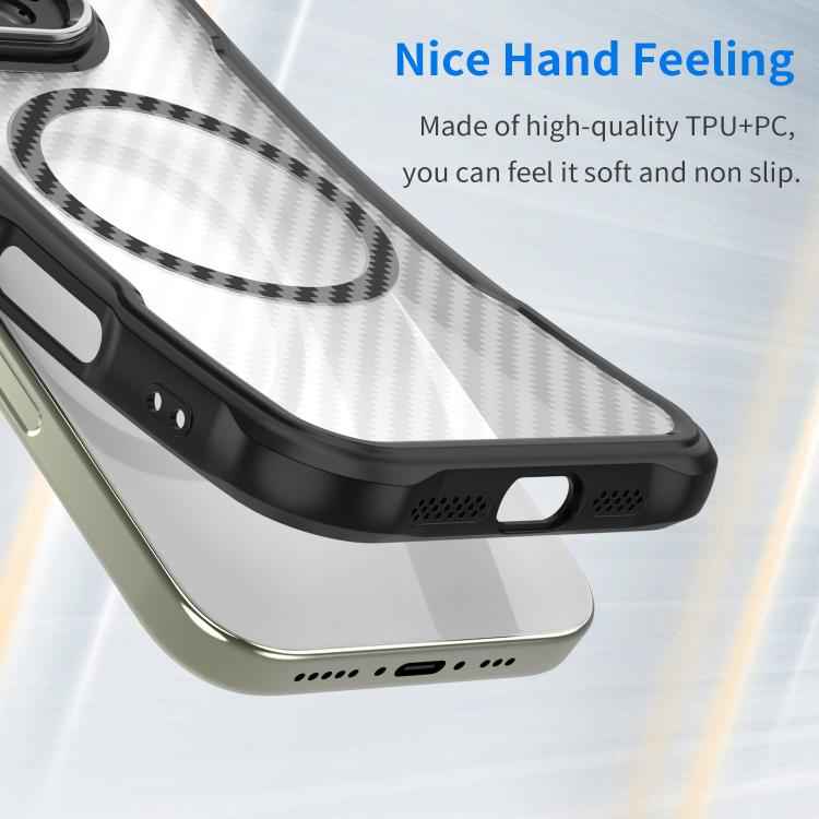 Carbon Fiber Texture MagSafe Translucent Phone Case, For Samsung Galaxy S26+ 5G, For Samsung Galaxy S26 Edge 5G, For Samsung Galaxy S26 Ultra 5G, For Samsung Galaxy S26 5G, For Samsung Galaxy S25 FE 5G, For Samsung Galaxy S25 5G                        ...