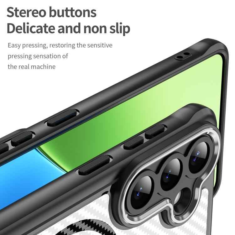 Carbon Fiber Texture MagSafe Translucent Phone Case, For Samsung Galaxy S26+ 5G, For Samsung Galaxy S26 Edge 5G, For Samsung Galaxy S26 Ultra 5G, For Samsung Galaxy S26 5G, For Samsung Galaxy S25 FE 5G, For Samsung Galaxy S25 5G                        ...