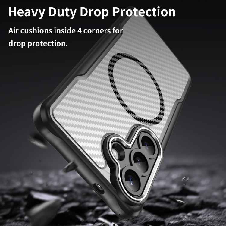 Carbon Fiber Texture MagSafe Translucent Phone Case, For Samsung Galaxy S26+ 5G, For Samsung Galaxy S26 Edge 5G, For Samsung Galaxy S26 Ultra 5G, For Samsung Galaxy S26 5G, For Samsung Galaxy S25 FE 5G, For Samsung Galaxy S25 5G                        ...