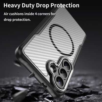 Carbon Fiber Texture MagSafe Translucent Phone Case, For Samsung Galaxy S26+ 5G, For Samsung Galaxy S26 Edge 5G, For Samsung Galaxy S26 Ultra 5G, For Samsung Galaxy S26 5G, For Samsung Galaxy S25 FE 5G, For Samsung Galaxy S24 FE 5G
