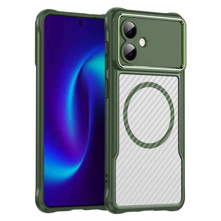 Carbon Fiber Texture MagSafe Translucent Phone Case, For Samsung Galaxy S26+ 5G, For Samsung Galaxy S26 Edge 5G, For Samsung Galaxy S26 Ultra 5G, For Samsung Galaxy S26 5G, For Samsung Galaxy S25 FE 5G, For Samsung Galaxy S25 5G                        ...