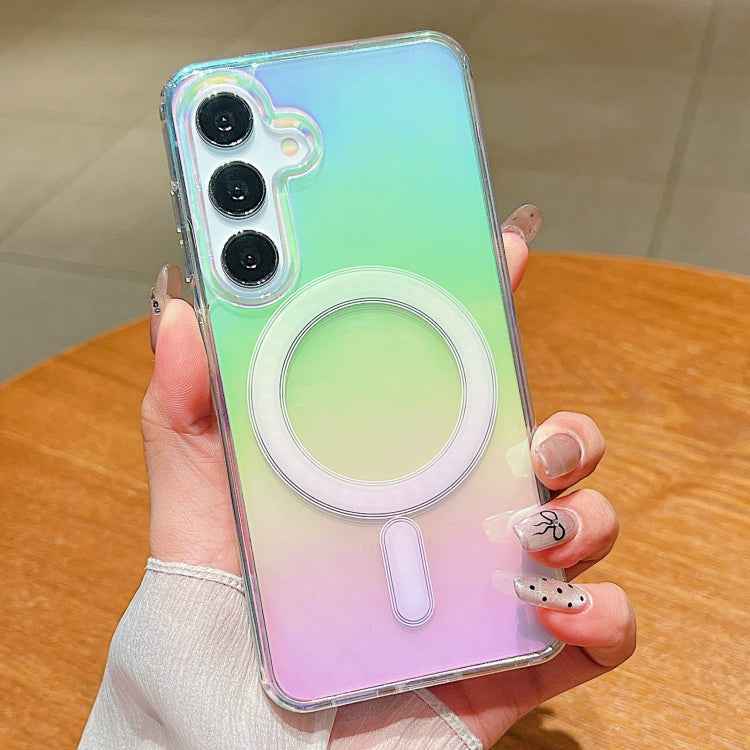 Gradient Color MagSafe Airbag Full Coverage Phone Case, For Samsung Galaxy S26+ 5G, For Samsung Galaxy S26 Ultra 5G, For Samsung Galaxy S26 5G, For Samsung Galaxy S25 FE 5G, For Samsung Galaxy S25 Edge 5G, For Samsung Galaxy S25 5G                     ...