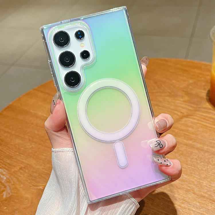 Gradient Color MagSafe Airbag Full Coverage Phone Case, For Samsung Galaxy S26+ 5G, For Samsung Galaxy S26 Ultra 5G, For Samsung Galaxy S26 5G, For Samsung Galaxy S25 FE 5G, For Samsung Galaxy S25 Edge 5G, For Samsung Galaxy S25 5G                     ...