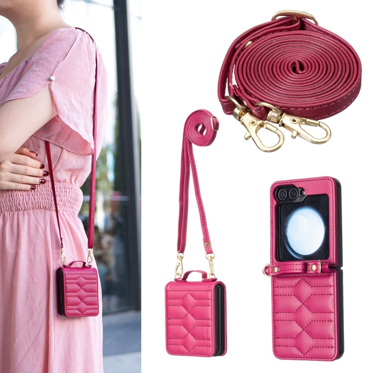 V-shaped Crossbody Lanyard Leather Phone Case
