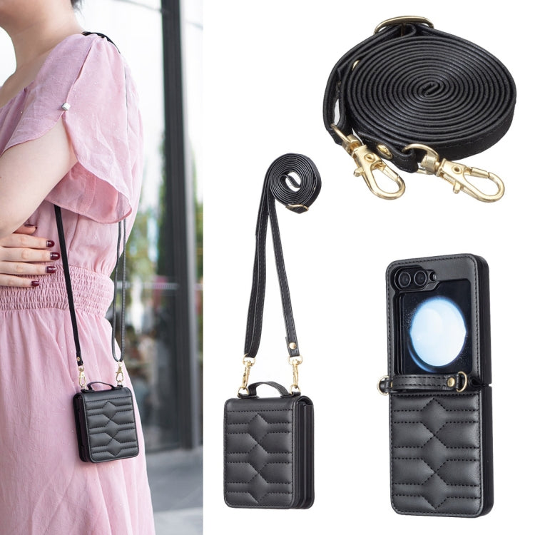 V-shaped Crossbody Lanyard Leather Phone Case