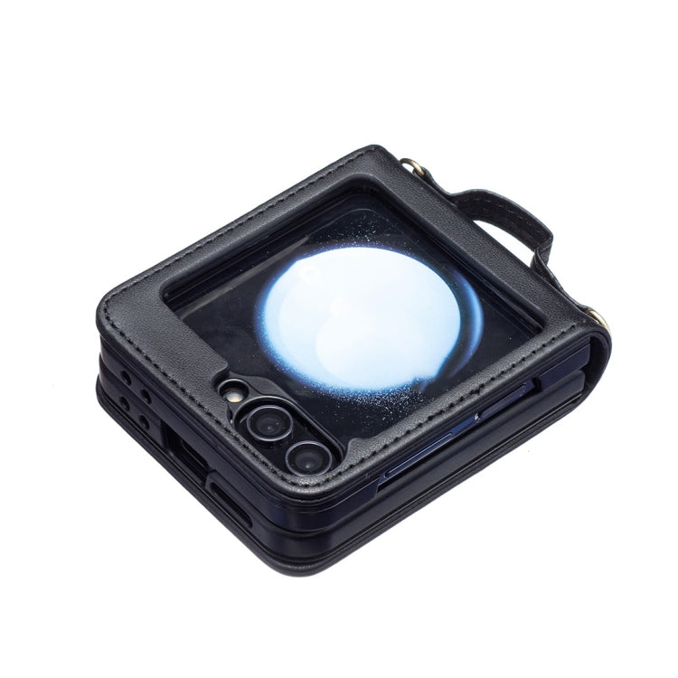 Wave-shaped Crossbody Lanyard Leather Phone Case