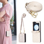 Wave-shaped Crossbody Lanyard Leather Phone Case, For Galaxy Z Flip8 5G, For Samsung Galaxy Z Flip7 FE / Flip6, For Samsung Galaxy Z Flip7, For Samsung Galaxy Z Flip5, For Samsung Galaxy Z Flip4, For Samsung Galaxy Z Flip3