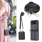 Wave-shaped Crossbody Lanyard Leather Phone Case, For Galaxy Z Flip8 5G, For Samsung Galaxy Z Flip7 FE / Flip6, For Samsung Galaxy Z Flip7, For Samsung Galaxy Z Flip5, For Samsung Galaxy Z Flip4, For Samsung Galaxy Z Flip3