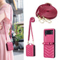 Wave-shaped Crossbody Lanyard Leather Phone Case, For Galaxy Z Flip8 5G, For Samsung Galaxy Z Flip7 FE / Flip6, For Samsung Galaxy Z Flip7, For Samsung Galaxy Z Flip5, For Samsung Galaxy Z Flip4, For Samsung Galaxy Z Flip3