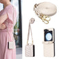 Wave-shaped Crossbody Lanyard Leather Phone Case, For Galaxy Z Flip8 5G, For Samsung Galaxy Z Flip7 FE / Flip6, For Samsung Galaxy Z Flip7, For Samsung Galaxy Z Flip5, For Samsung Galaxy Z Flip4, For Samsung Galaxy Z Flip3