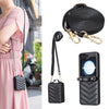 Wave-shaped Crossbody Lanyard Leather Phone Case, For Galaxy Z Flip8 5G, For Samsung Galaxy Z Flip7 FE / Flip6, For Samsung Galaxy Z Flip7, For Samsung Galaxy Z Flip5, For Samsung Galaxy Z Flip4, For Samsung Galaxy Z Flip3