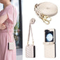 Wave-shaped Crossbody Lanyard Leather Phone Case, For Galaxy Z Flip8 5G, For Samsung Galaxy Z Flip7 FE / Flip6, For Samsung Galaxy Z Flip7, For Samsung Galaxy Z Flip5, For Samsung Galaxy Z Flip4, For Samsung Galaxy Z Flip3