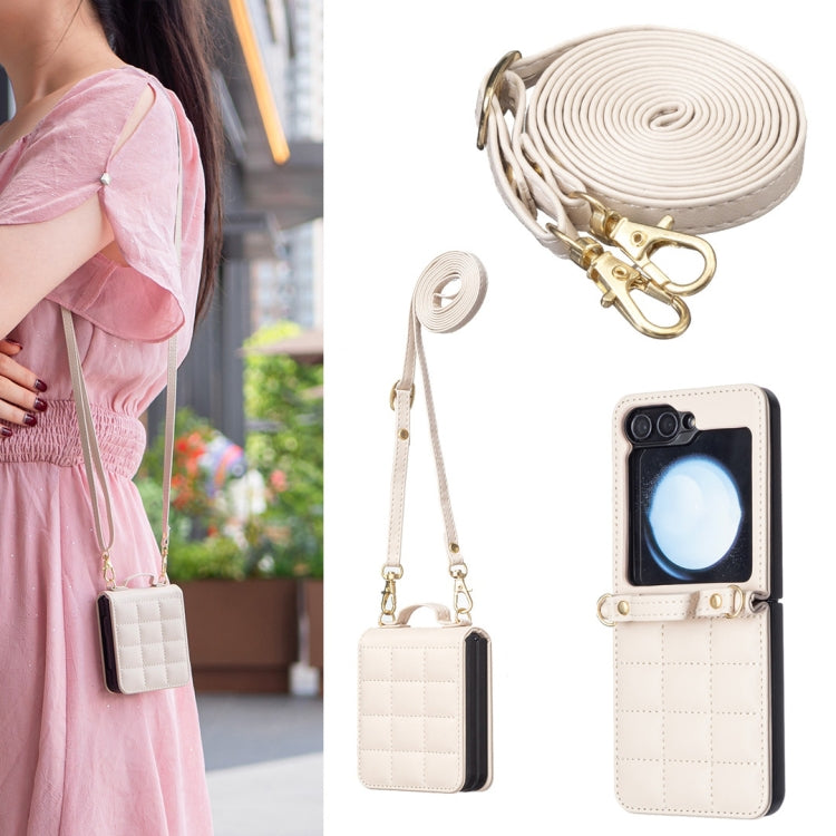 Square-shaped Crossbody Lanyard Leather Phone Case