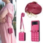 Square-shaped Crossbody Lanyard Leather Phone Case, For Galaxy Z Flip8 5G, For Samsung Galaxy Z Flip7, For Samsung Galaxy Z Flip6, For Samsung Galaxy Z Flip5, For Samsung Galaxy Z Flip4, For Samsung Galaxy Z Flip3