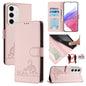 Cat Rat Embossed Pattern RFID Leather Phone Case with Lanyard, For Samsung Galaxy S25 Ultra 5G, For Samsung Galaxy S24 FE 5G