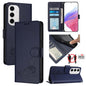 Cat Rat Embossed Pattern RFID Leather Phone Case with Lanyard, For Samsung Galaxy S25 Ultra 5G, For Samsung Galaxy S24 FE 5G