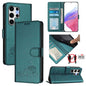 Cat Rat Embossed Pattern RFID Leather Phone Case with Lanyard, For Samsung Galaxy S25 Ultra 5G, For Samsung Galaxy S24 FE 5G