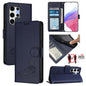 Cat Rat Embossed Pattern RFID Leather Phone Case with Lanyard, For Samsung Galaxy S25 Ultra 5G, For Samsung Galaxy S24 FE 5G