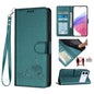 Cat Rat Embossed Pattern RFID Leather Phone Case with Lanyard, For Galaxy S26 FE 5G, For Samsung Galaxy S26+ 5G, For Samsung Galaxy S26 Edge 5G, For Samsung Galaxy S26 Ultra 5G, For Samsung Galaxy S26 5G, For Samsung Galaxy S25 Edge 5G                 ...