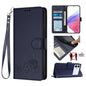 Cat Rat Embossed Pattern RFID Leather Phone Case with Lanyard, For Galaxy S26 FE 5G, For Samsung Galaxy S26+ 5G, For Samsung Galaxy S26 Edge 5G, For Samsung Galaxy S26 Ultra 5G, For Samsung Galaxy S26 5G, For Samsung Galaxy S25 Edge 5G                 ...