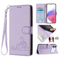 Cat Rat Embossed Pattern RFID Leather Phone Case with Lanyard, For Galaxy S26 FE 5G, For Samsung Galaxy S26+ 5G, For Samsung Galaxy S26 Edge 5G, For Samsung Galaxy S26 Ultra 5G, For Samsung Galaxy S26 5G, For Samsung Galaxy S25 Edge 5G                 ...
