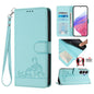 Cat Rat Embossed Pattern RFID Leather Phone Case with Lanyard, For Galaxy S26 FE 5G, For Samsung Galaxy S26+ 5G, For Samsung Galaxy S26 Edge 5G, For Samsung Galaxy S26 Ultra 5G, For Samsung Galaxy S26 5G, For Samsung Galaxy S25 Edge 5G                 ...