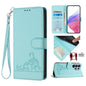 Cat Rat Embossed Pattern RFID Leather Phone Case with Lanyard, For Galaxy S26 FE 5G, For Samsung Galaxy S26+ 5G, For Samsung Galaxy S26 Edge 5G, For Samsung Galaxy S26 Ultra 5G, For Samsung Galaxy S26 5G, For Samsung Galaxy S25 Edge 5G                 ...