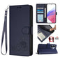 Cat Rat Embossed Pattern RFID Leather Phone Case with Lanyard, For Galaxy S26 FE 5G, For Samsung Galaxy S26+ 5G, For Samsung Galaxy S26 Edge 5G, For Samsung Galaxy S26 Ultra 5G, For Samsung Galaxy S26 5G, For Samsung Galaxy S25 Edge 5G                 ...