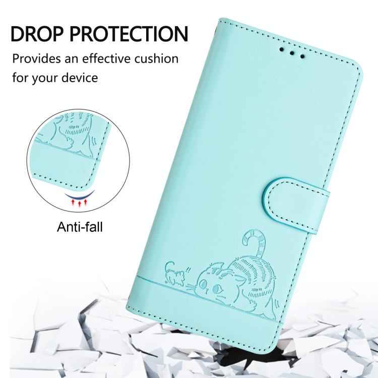 Cat Rat Embossed Pattern RFID Leather Phone Case with Lanyard, For Samsung Galaxy S26+ 5G, For Samsung Galaxy S26 Edge 5G, For Samsung Galaxy S26 Ultra 5G, For Samsung Galaxy S26 5G, For Samsung Galaxy S25 Edge 5G, For Samsung Galaxy S25 5G            ...