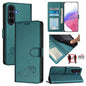 Cat Rat Embossed Pattern RFID Leather Phone Case with Lanyard, For Galaxy S26 FE 5G, For Samsung Galaxy S26+ 5G, For Samsung Galaxy S26 Edge 5G, For Samsung Galaxy S26 Ultra 5G, For Samsung Galaxy S26 5G, For Samsung Galaxy S25 Edge 5G                 ...