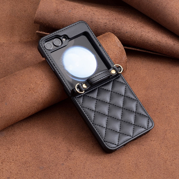 Rhombus-shaped Crossbody Lanyard Leather Phone Case