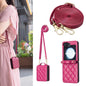 Rhombus-shaped Crossbody Lanyard Leather Phone Case, For Galaxy Z Flip8 5G, For Samsung Galaxy Z Flip7 FE / Flip6, For Samsung Galaxy Z Flip7, For Samsung Galaxy Z Flip5, For Samsung Galaxy Z Flip4, For Samsung Galaxy Z Flip3